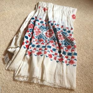 J crew cotton large scarf